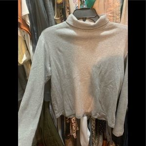 Gray long sleeve turtleneck